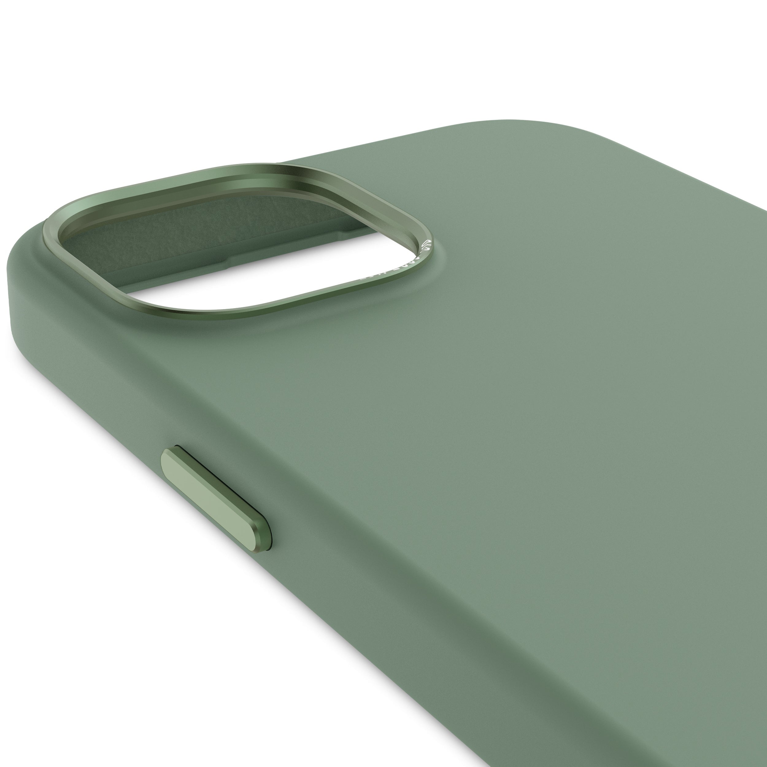 AntiMicrobial Silicone Back Cover iPhone 15 Sage Leaf