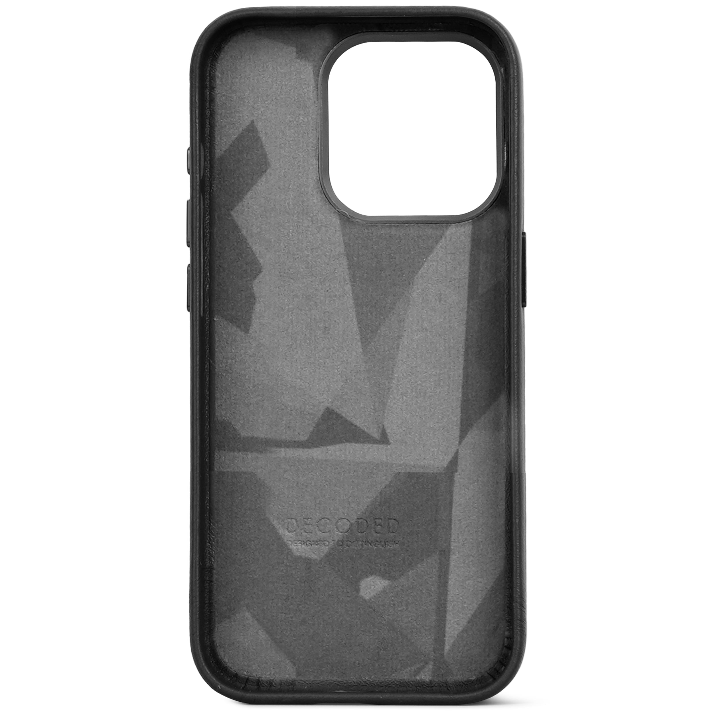 Leather Back Cover iPhone 15 Pro Black