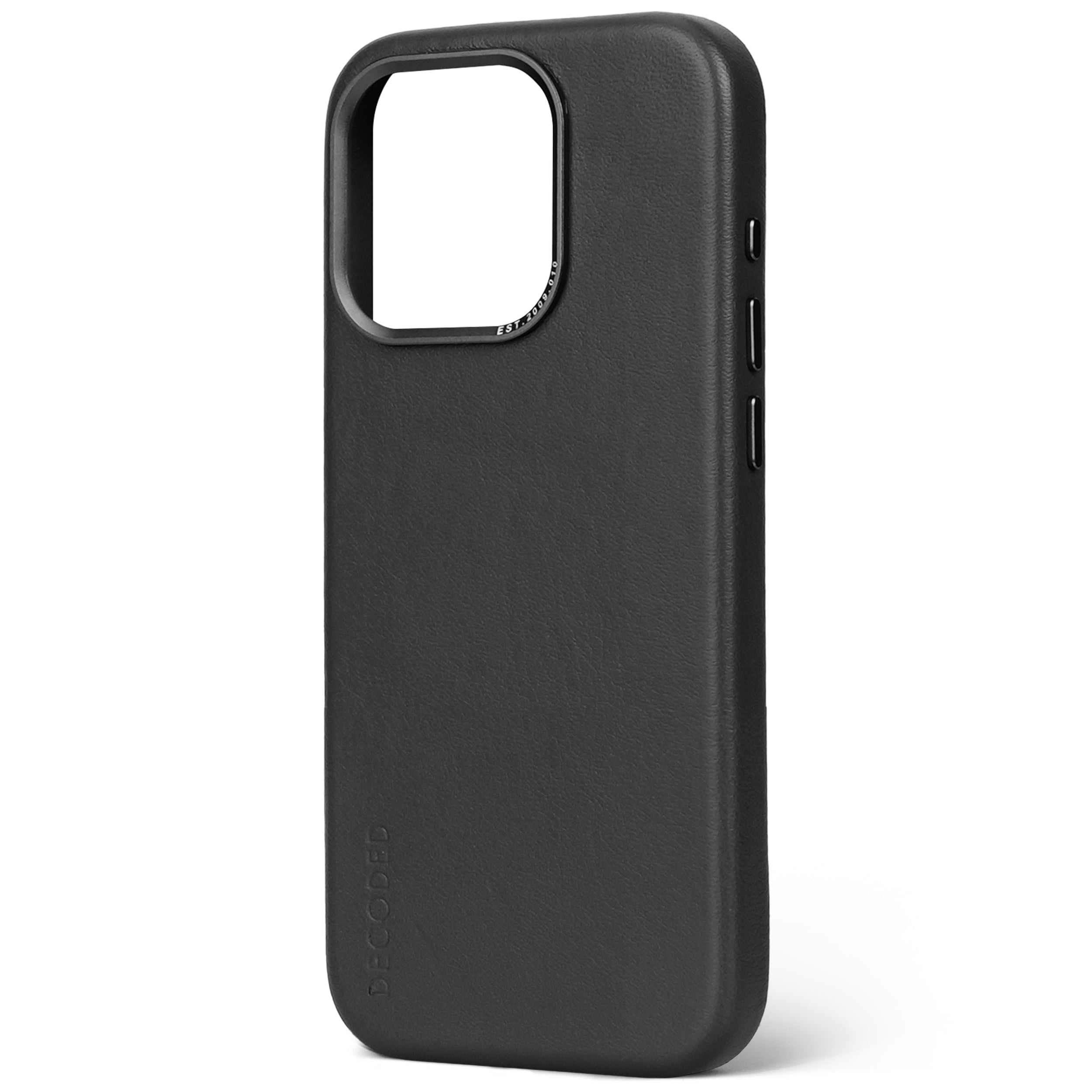 Leather Back Cover iPhone 15 Pro Black