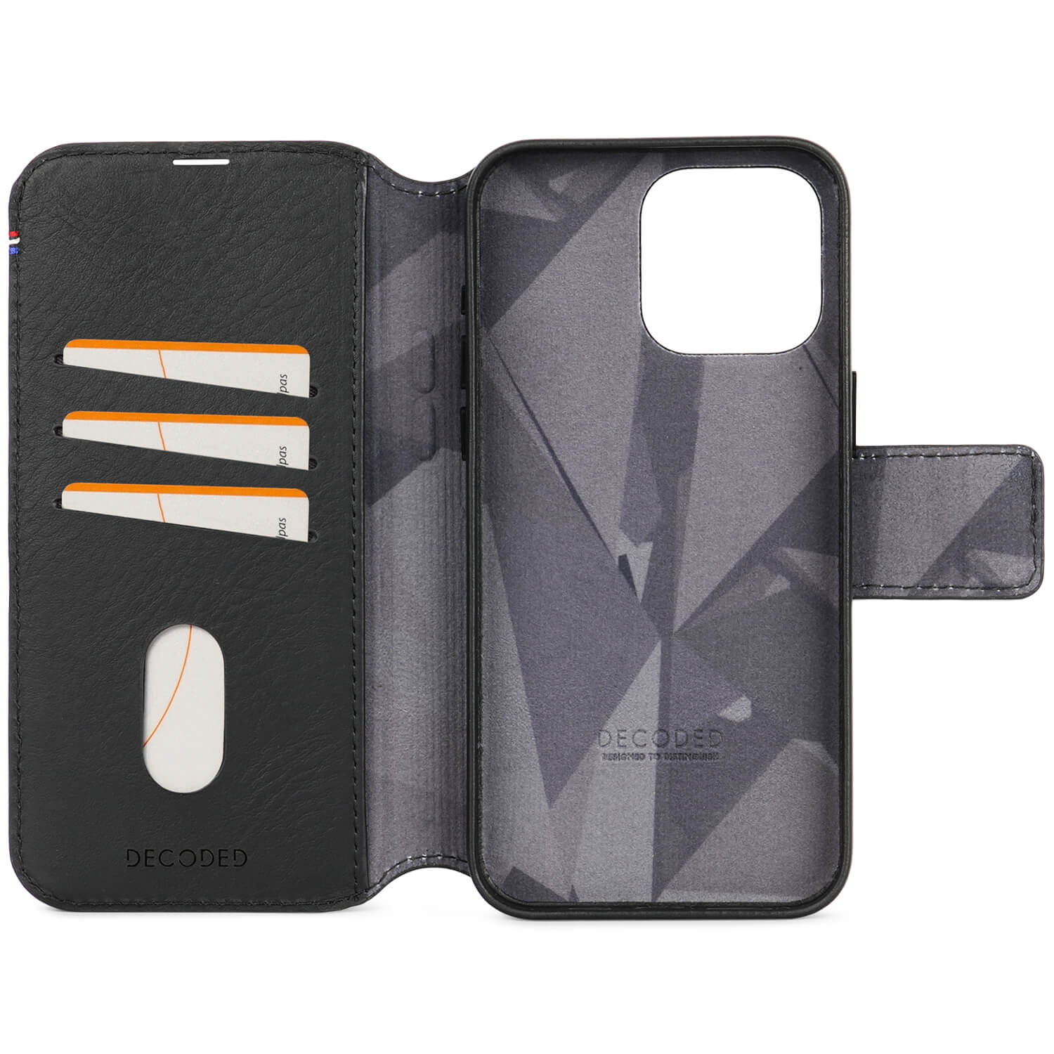 Detachable Wallet Leather iPhone 15 Pro Max Black