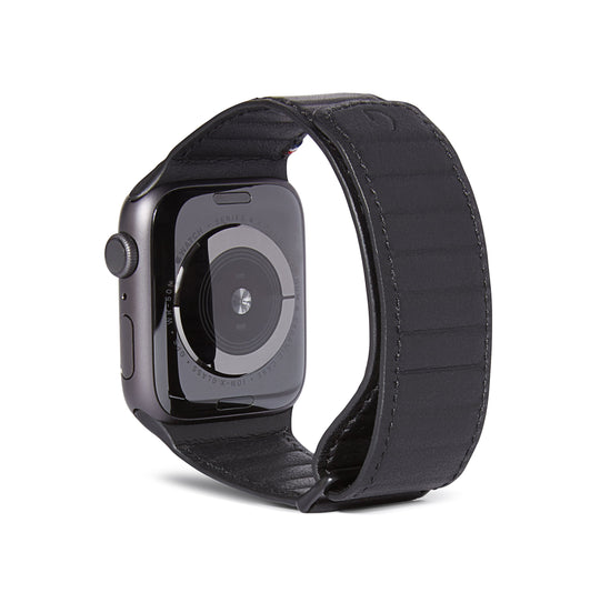 Leather Magnetic Traction Strap Apple Watch 38mm Black