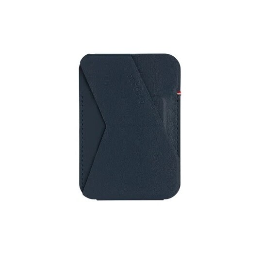 Leather MagSafe Card/Stand Sleeve Navy