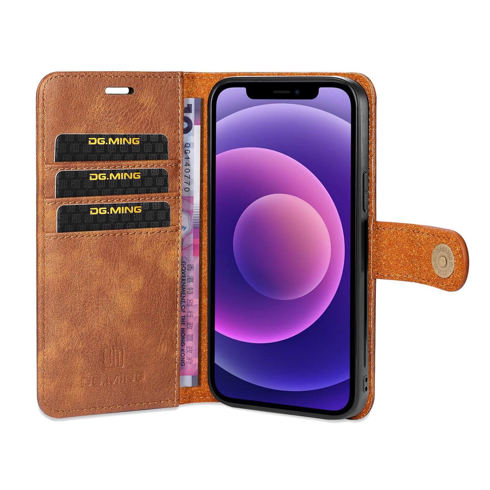 Cartera Magnet Wallet iPhone 13 Mini Cognac