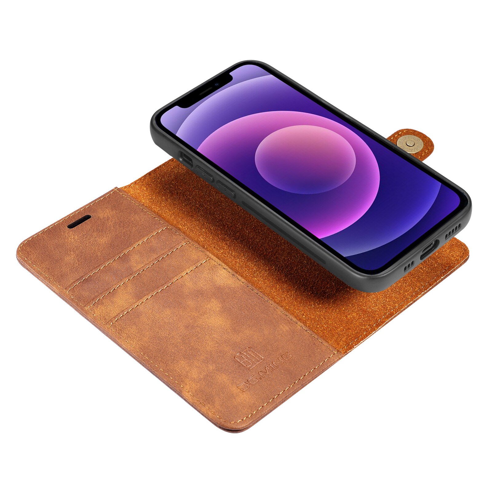 Cartera Magnet Wallet iPhone 13 Mini Cognac