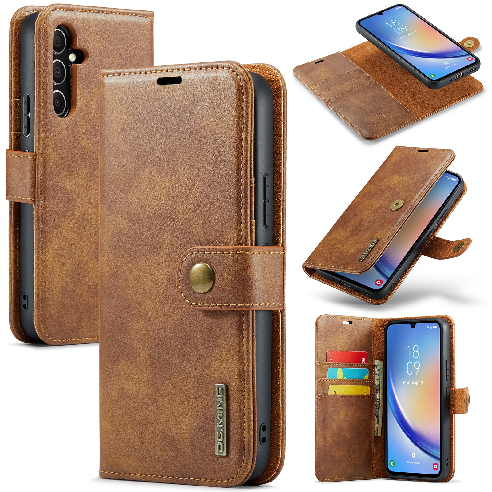 Cartera Magnet Wallet Samsung Galaxy A34 Cognac