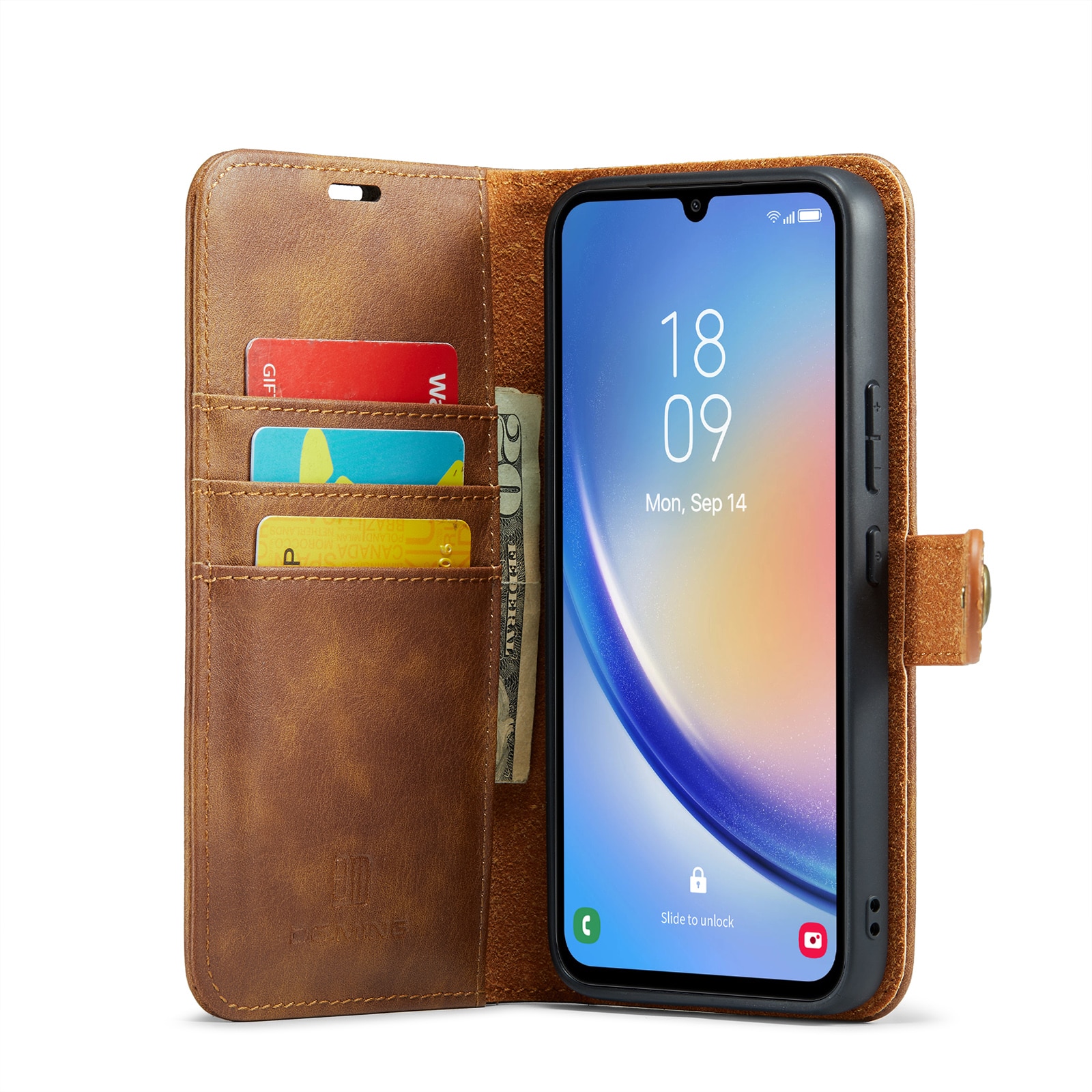 Cartera Magnet Wallet Samsung Galaxy A34 Cognac