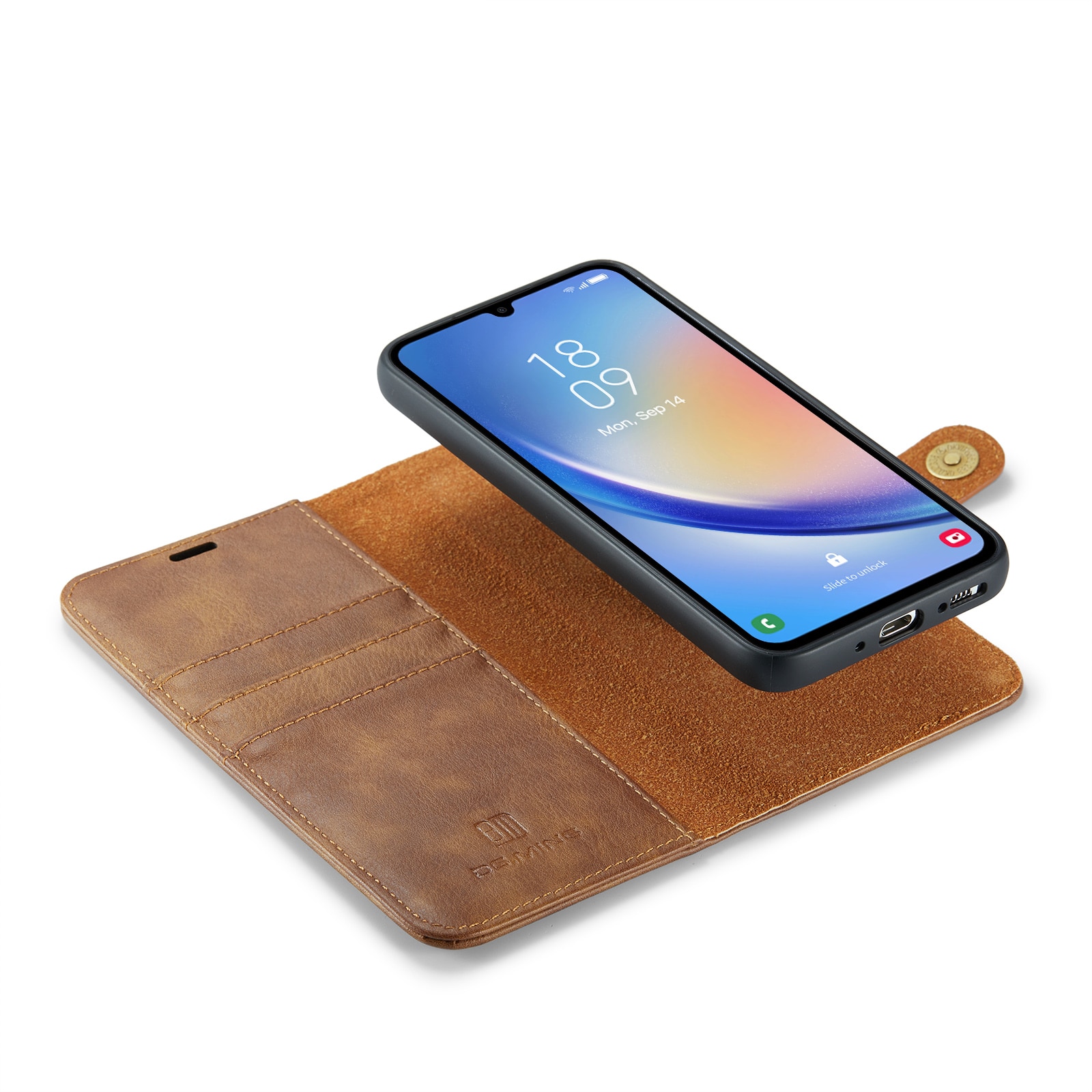 Cartera Magnet Wallet Samsung Galaxy A34 Cognac