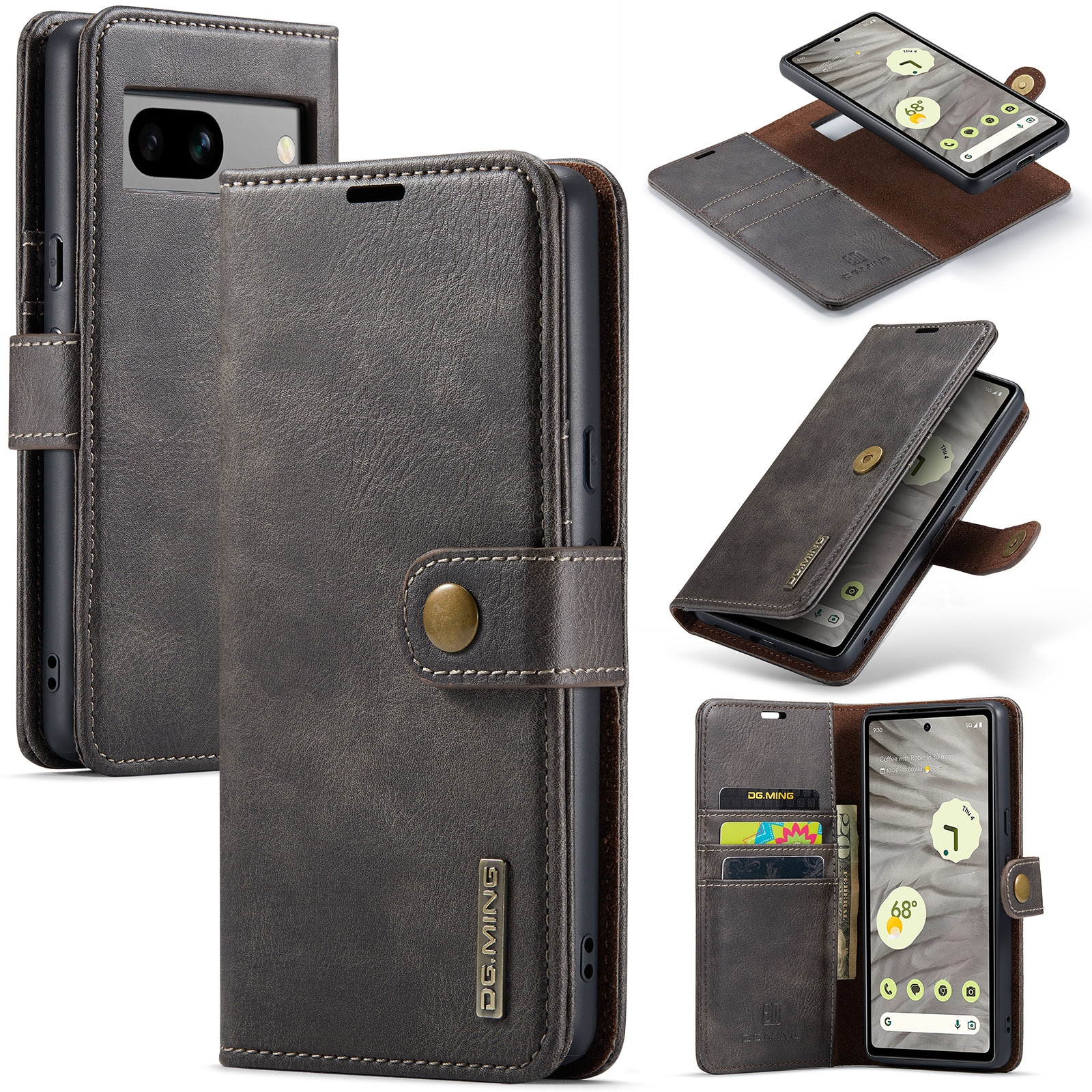 Cartera Magnet Wallet Google Pixel 7a Brown