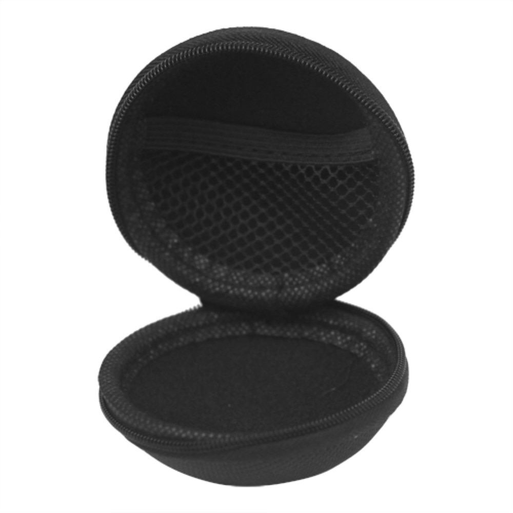 Funda de auriculares mini redonda, negro