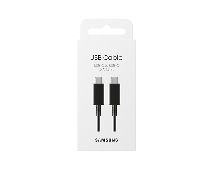 5A USB-C a USB-C Cable 1.8m negro