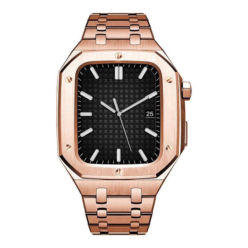 Correa Full Metal Apple Watch 45mm Series 9 oro rosa