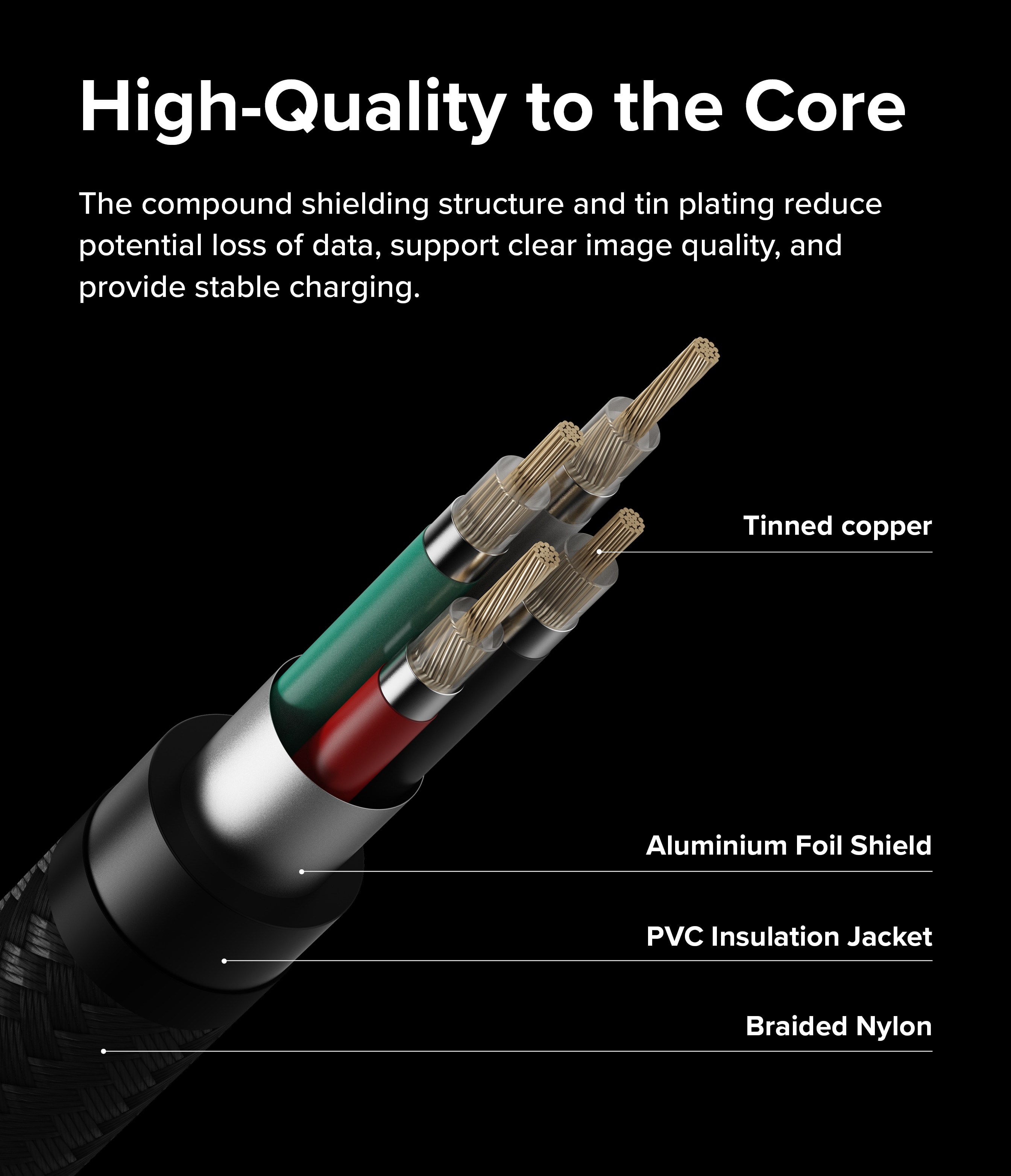 Fast Charging Basic Cable USB-A -> USB-C 1m, negro