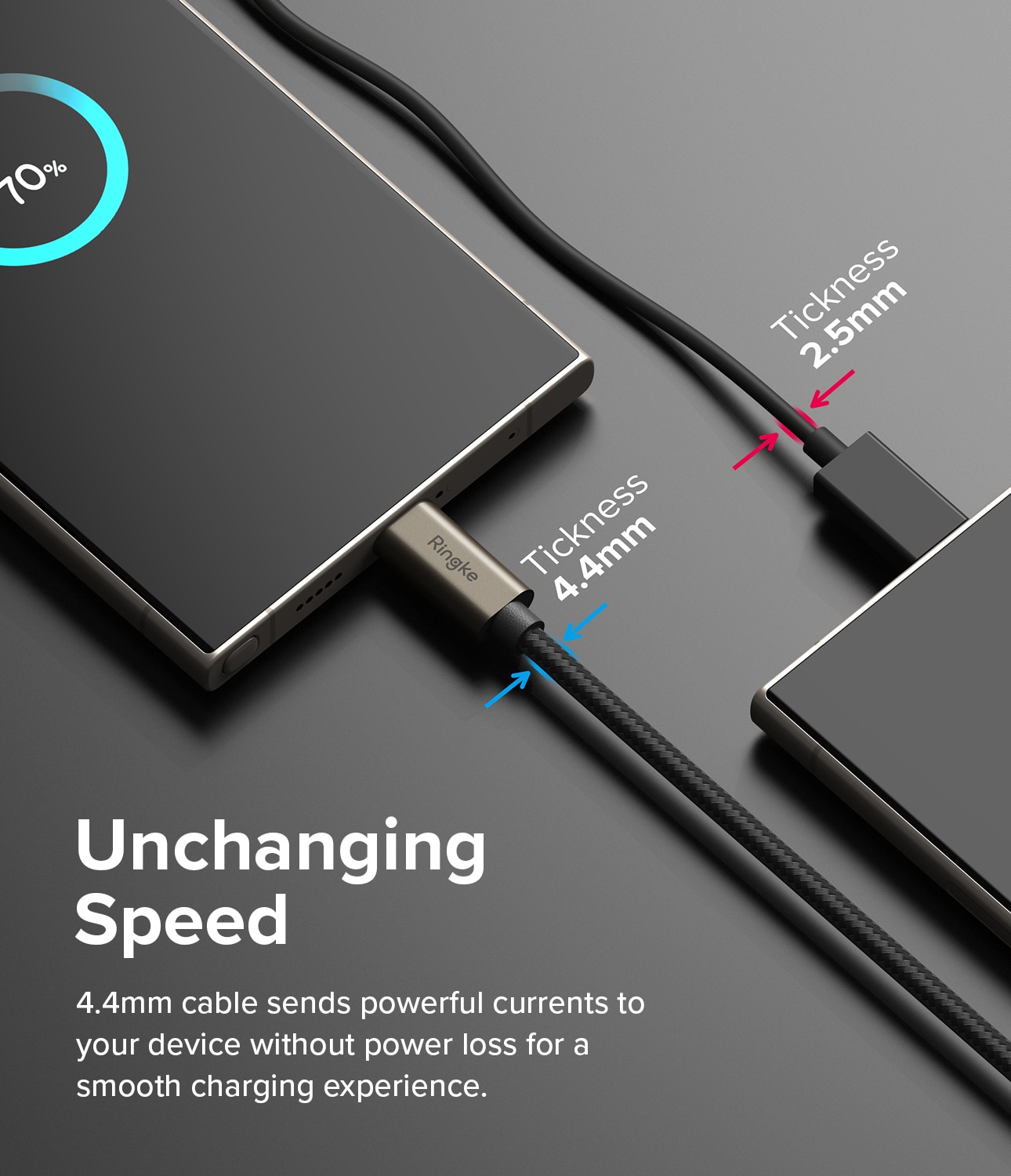 Fast Charging Basic Cable USB-A -> USB-C 1m, negro