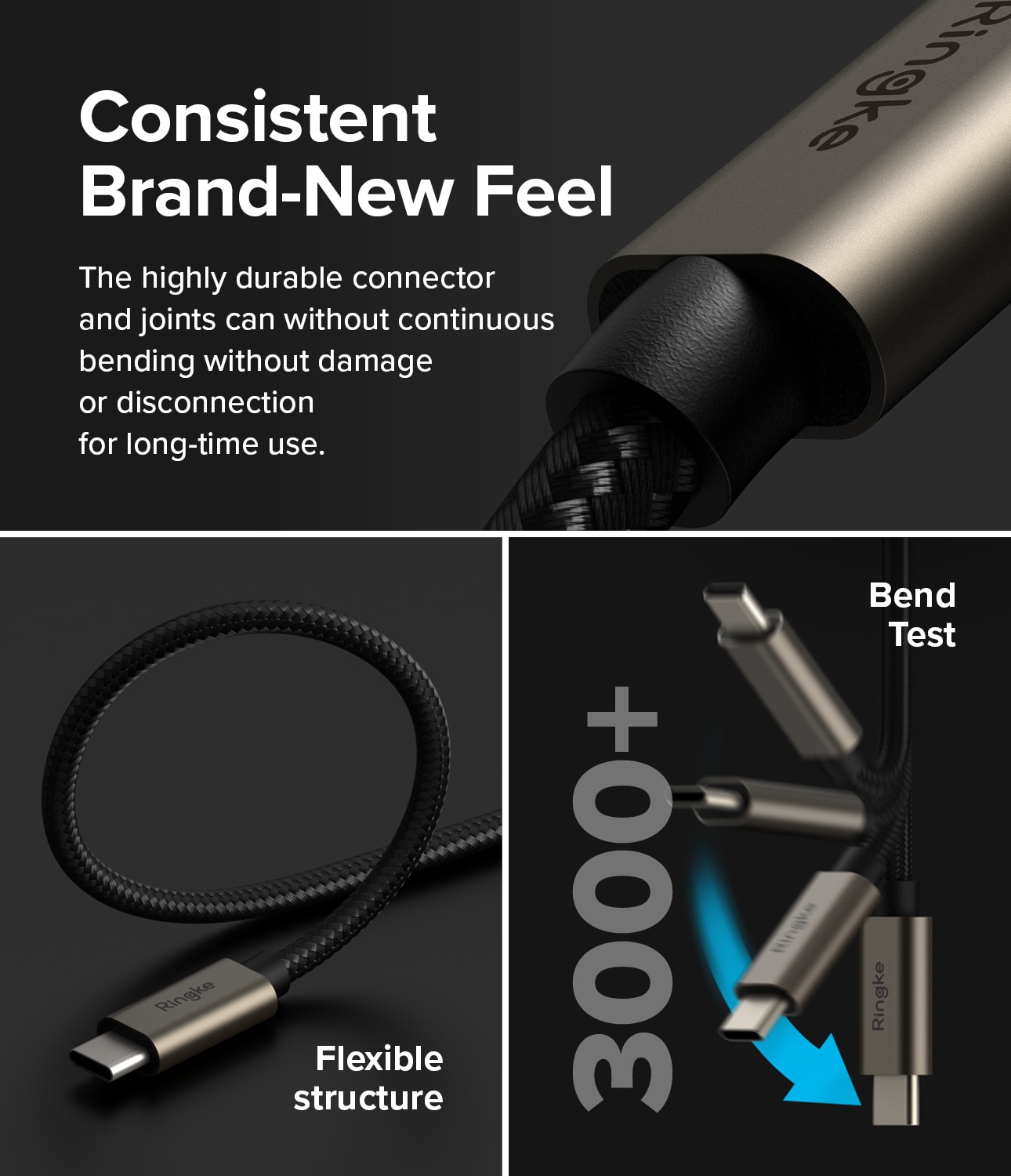 Fast Charging Basic Cable USB-A -> USB-C 1m, negro