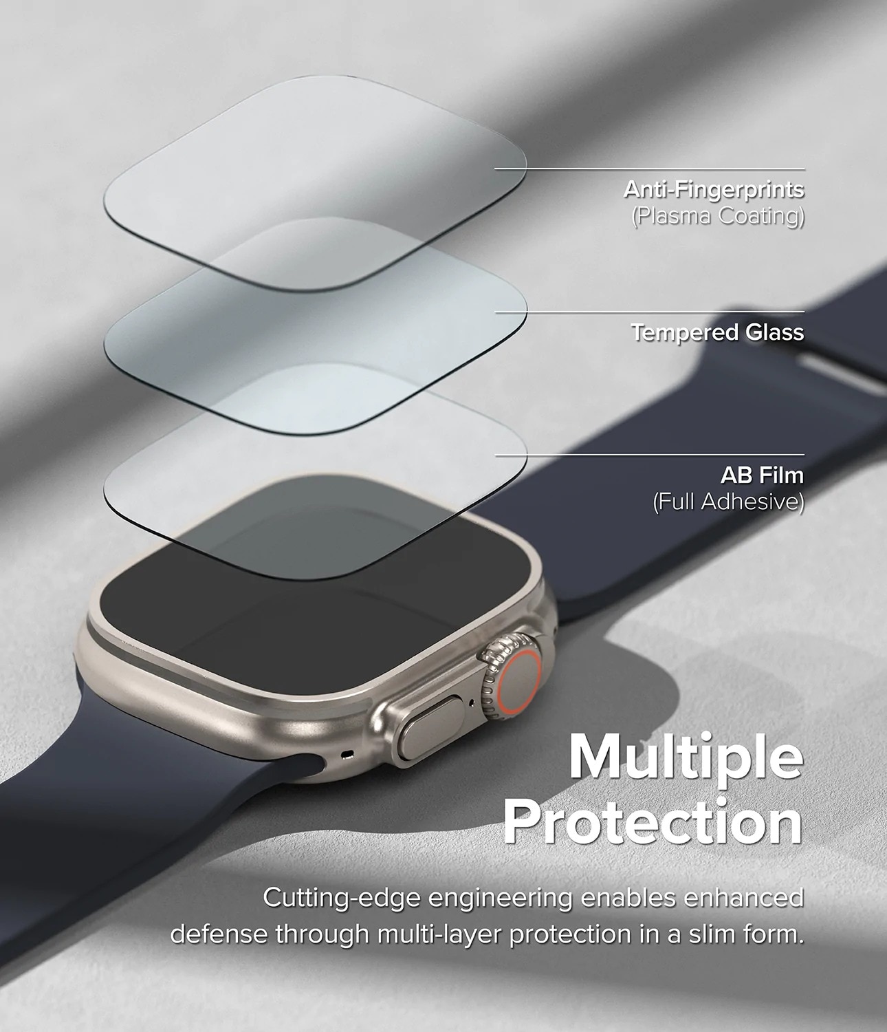 Screen Tempered Glass (4 piezas) Apple Watch Ultra 2 49mm