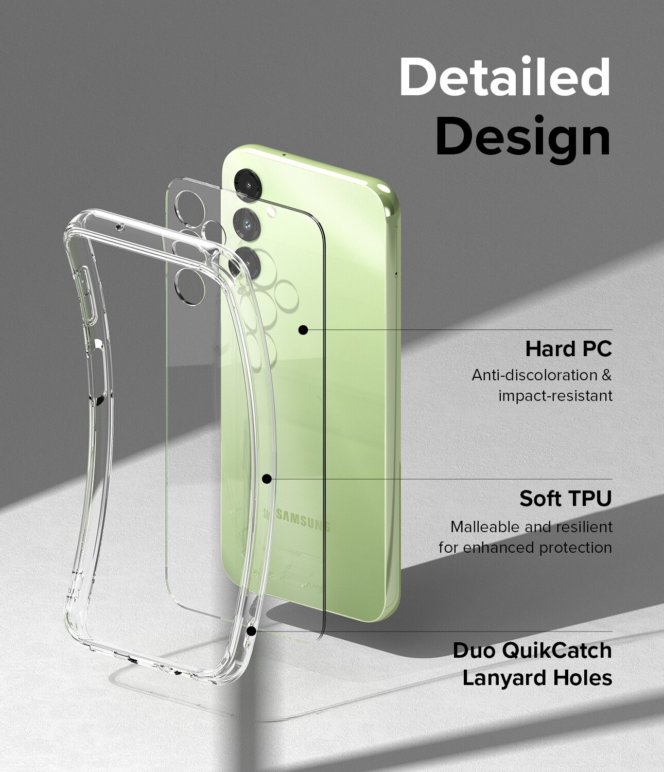 Funda Fusion Samsung Galaxy A14 Transparente