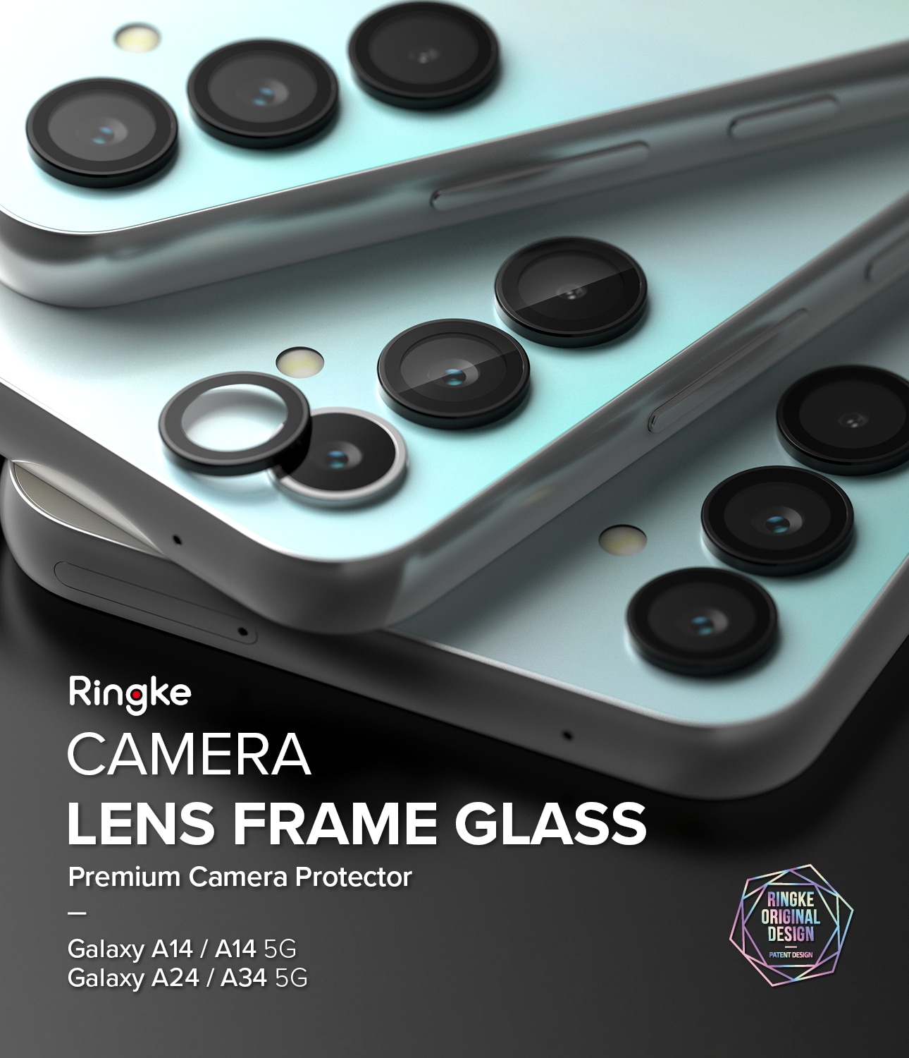 Camera Lens Frame Glass Samsung Galaxy A24 Negro