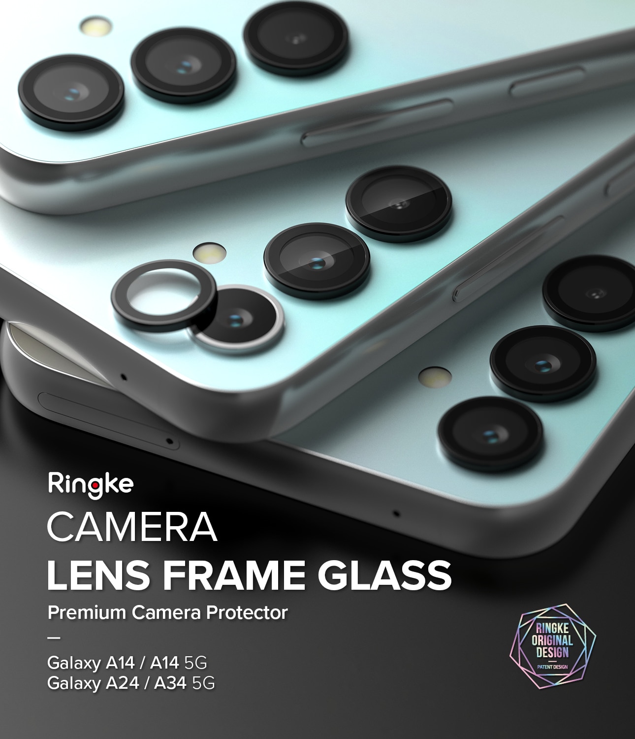 Camera Lens Frame Glass Samsung Galaxy A34 Black