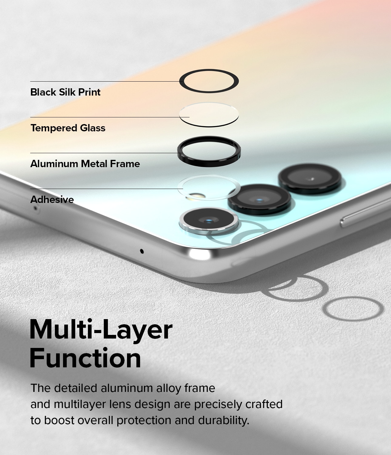 Camera Lens Frame Glass Samsung Galaxy A24 Negro