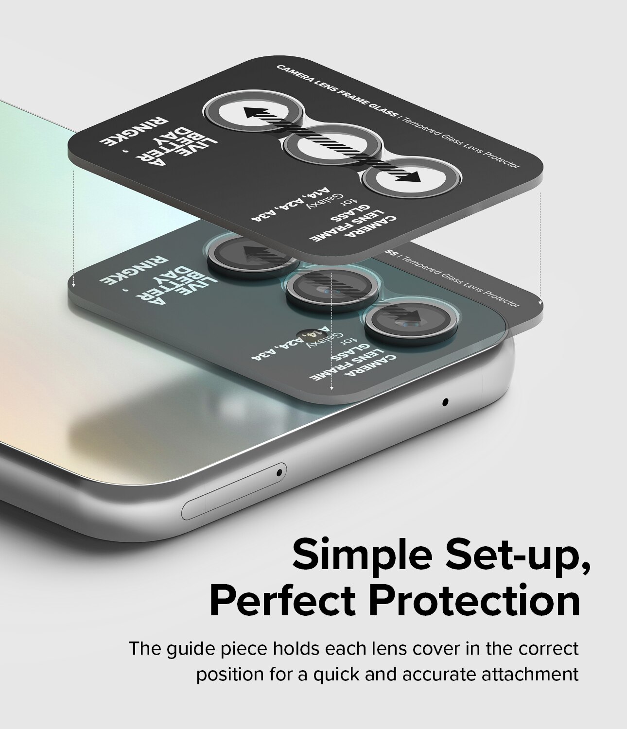 Camera Lens Frame Glass Samsung Galaxy A24 Negro