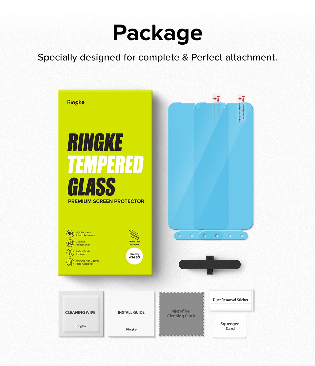 Screen Protector Glass Samsung Galaxy A34 (2 piezas)