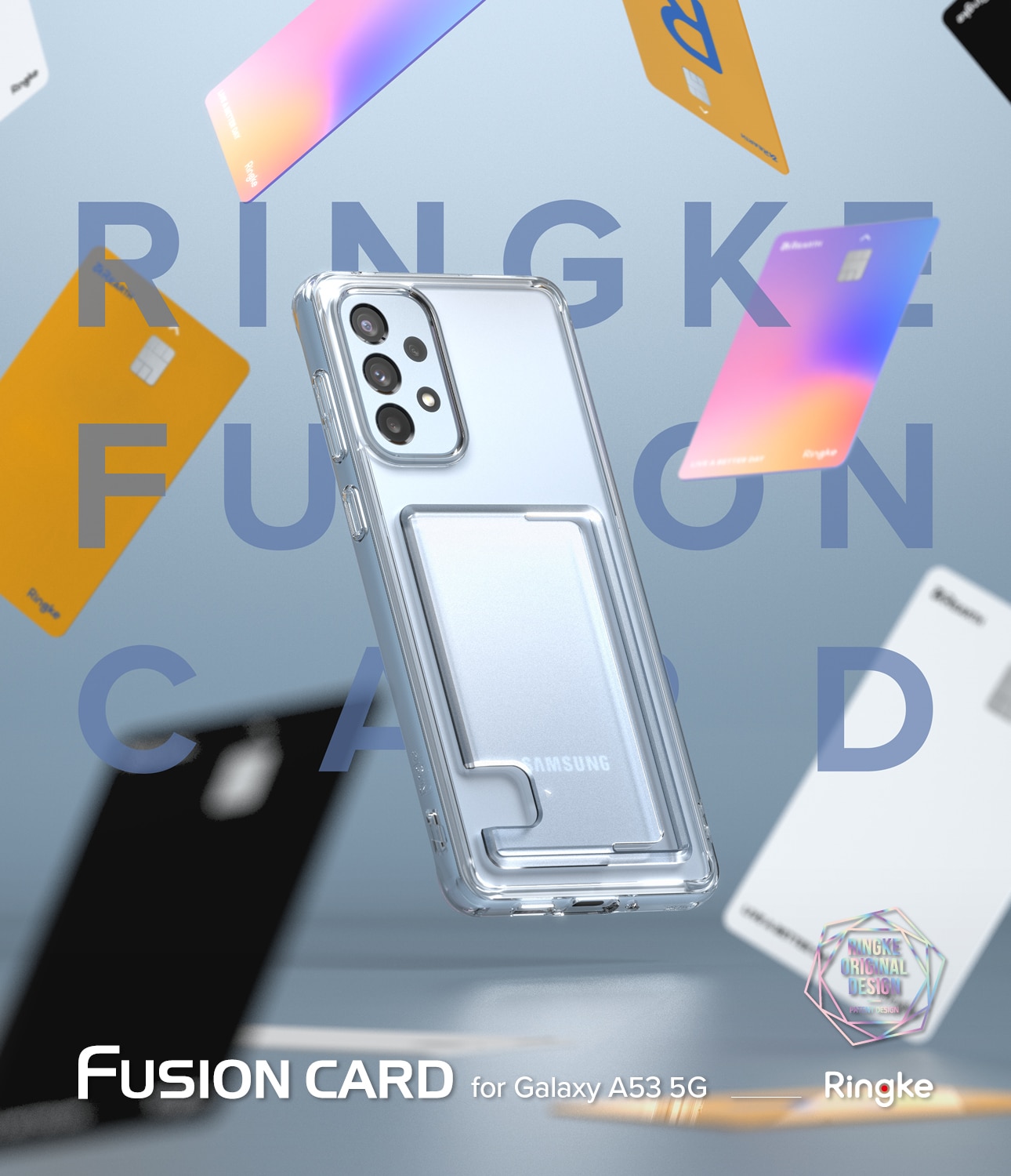 Funda Fusion Card Samsung Galaxy A53 Transparente