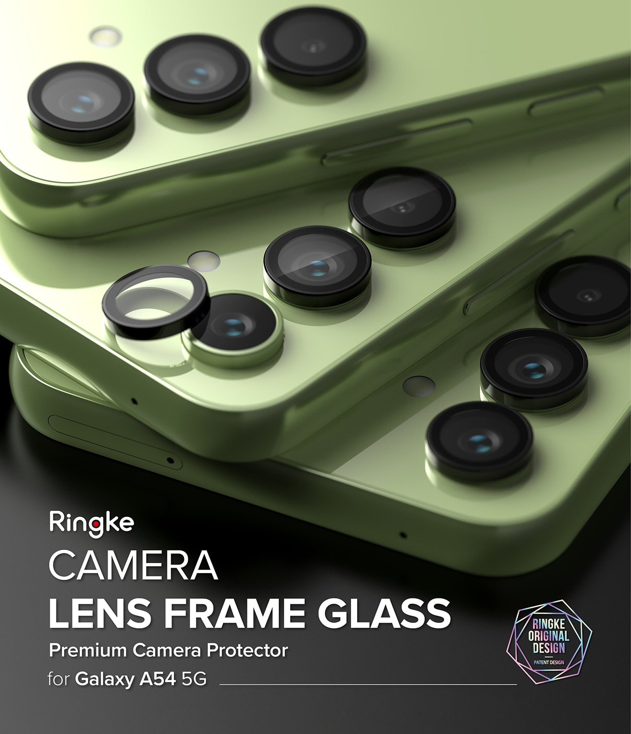Camera Lens Frame Glass Samsung Galaxy A54 Black