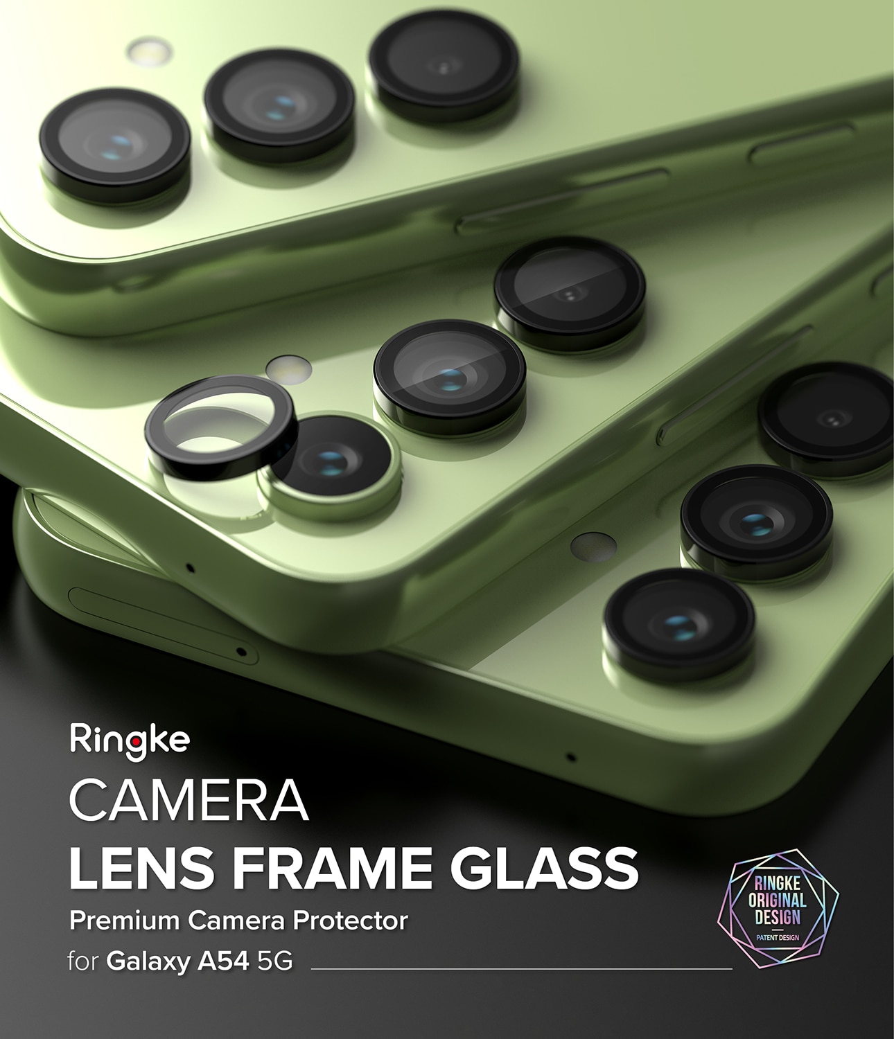 Camera Lens Frame Glass Samsung Galaxy A54 Negro