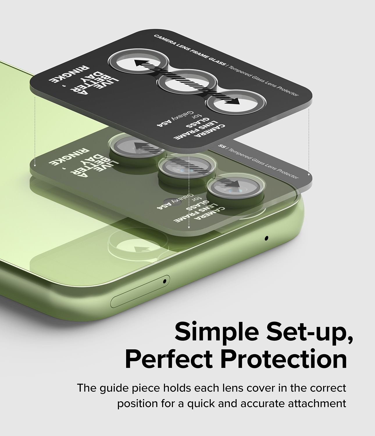 Camera Lens Frame Glass Samsung Galaxy A54 Negro