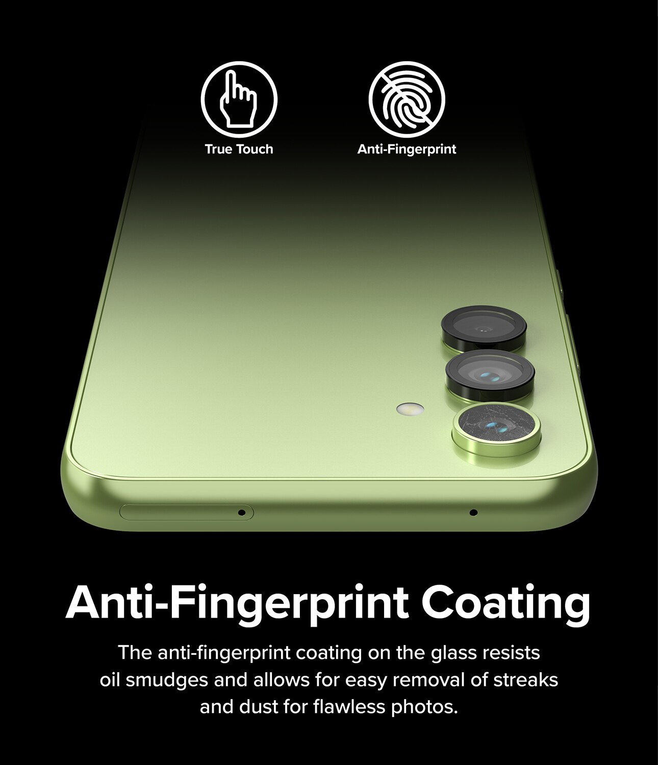 Camera Lens Frame Glass Samsung Galaxy A54 Negro