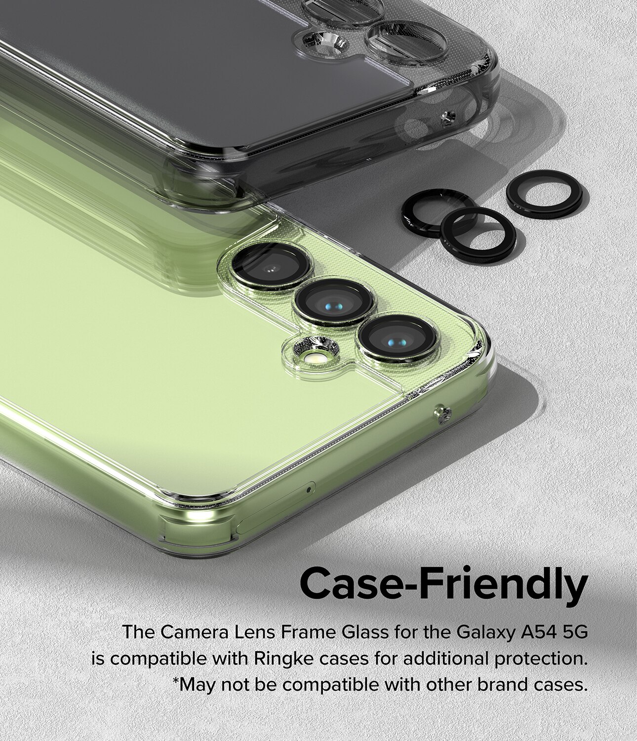 Camera Lens Frame Glass Samsung Galaxy A54 Negro