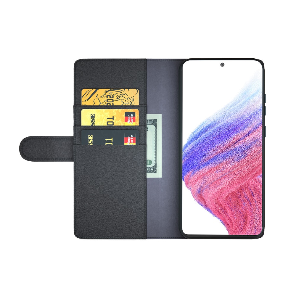 Funda de cuero genuino Samsung Galaxy A53, Marrón