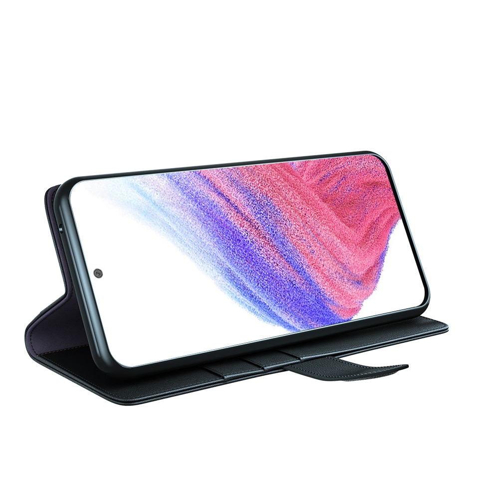 Funda de cuero genuino Samsung Galaxy A53, negro