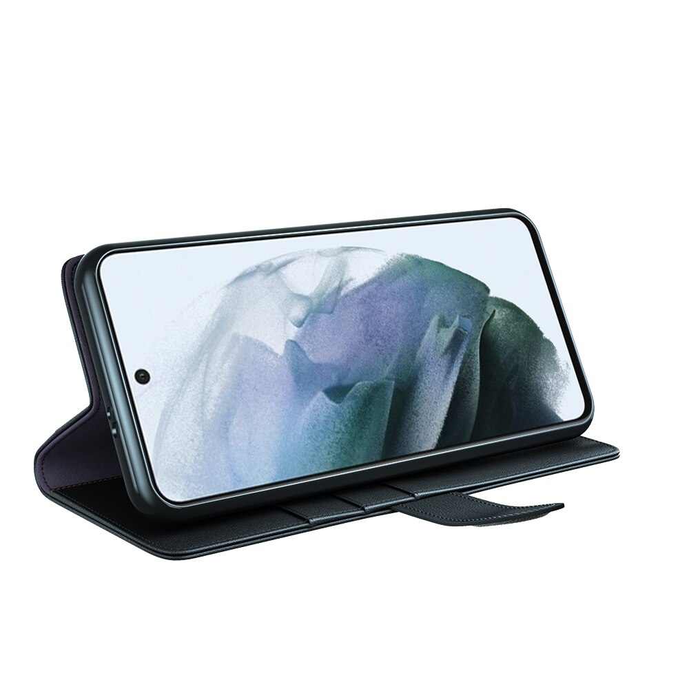 Funda de cuero genuino Samsung Galaxy S21 FE, Negro