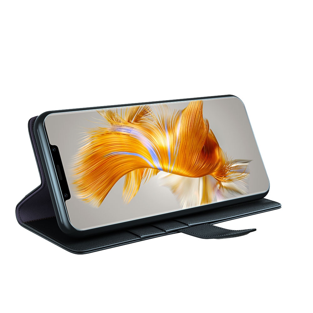 Funda de cuero genuino Huawei Mate 50, Negro