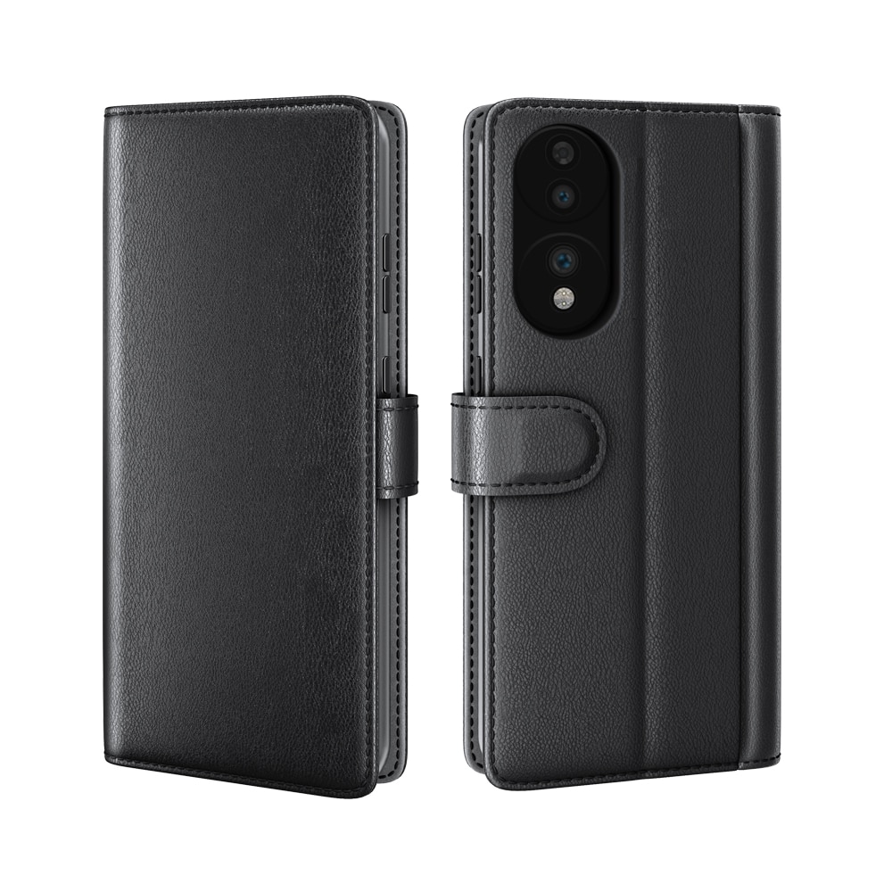 Funda de cuero genuino Honor 70, negro