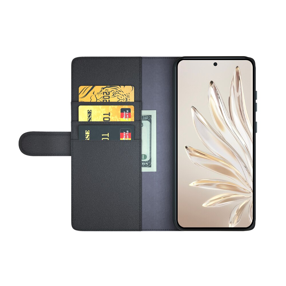 Funda de cuero genuino  Honor 70, Negro