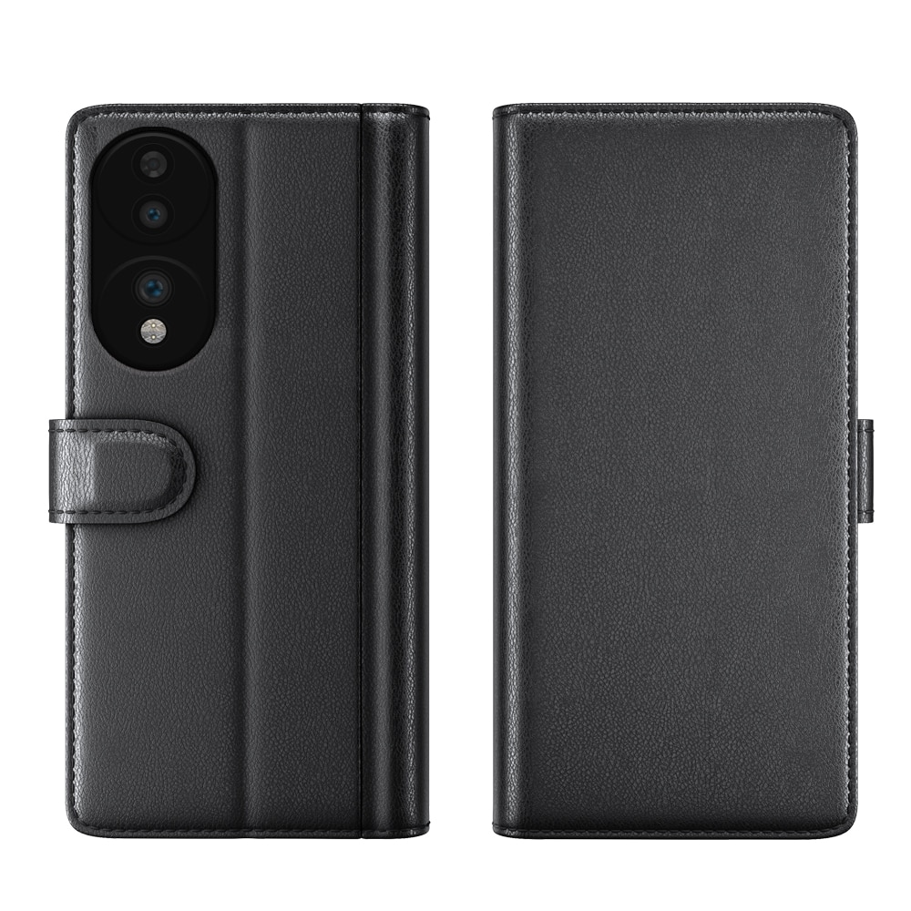 Funda de cuero genuino Honor 70, negro