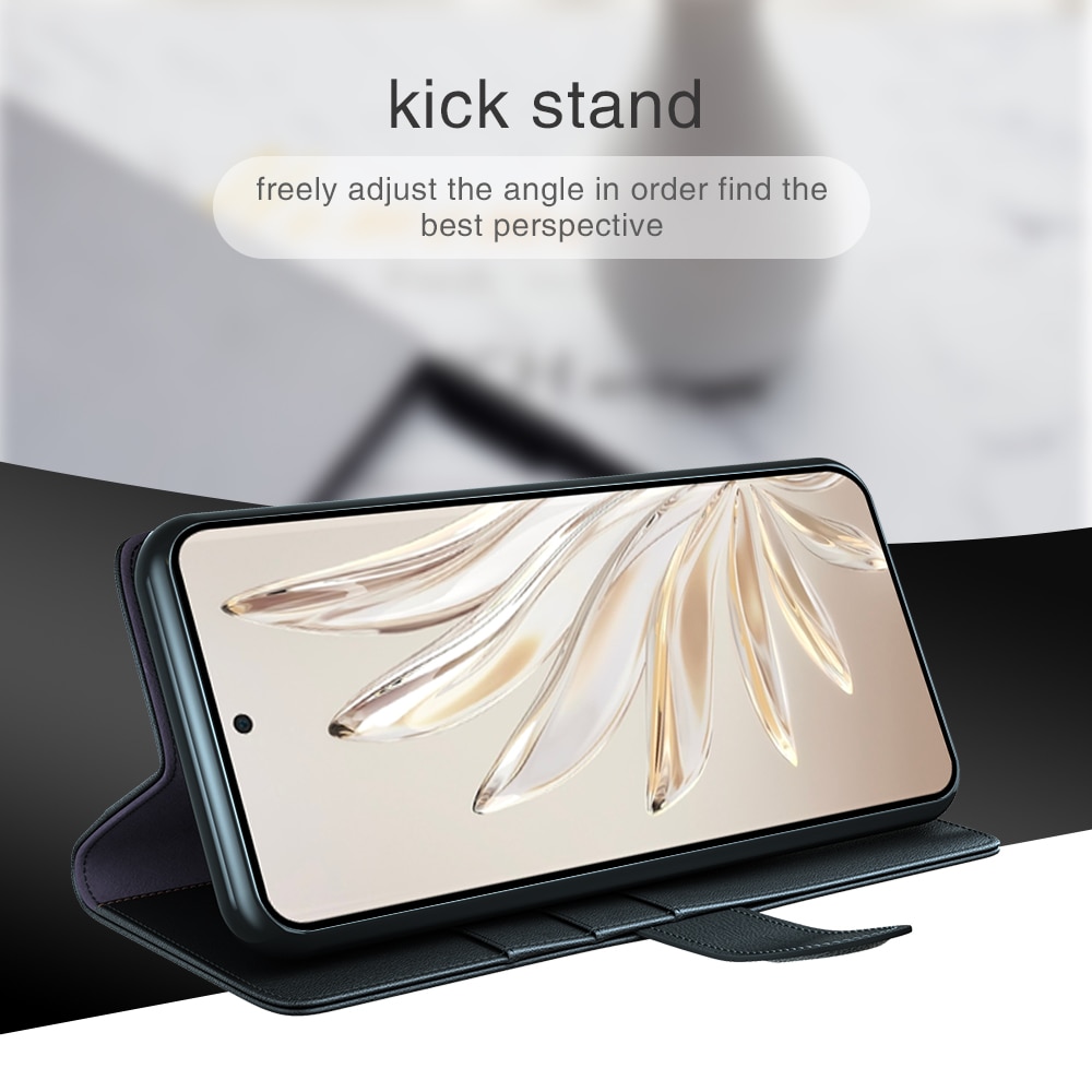Funda de cuero genuino  Honor 70, Negro