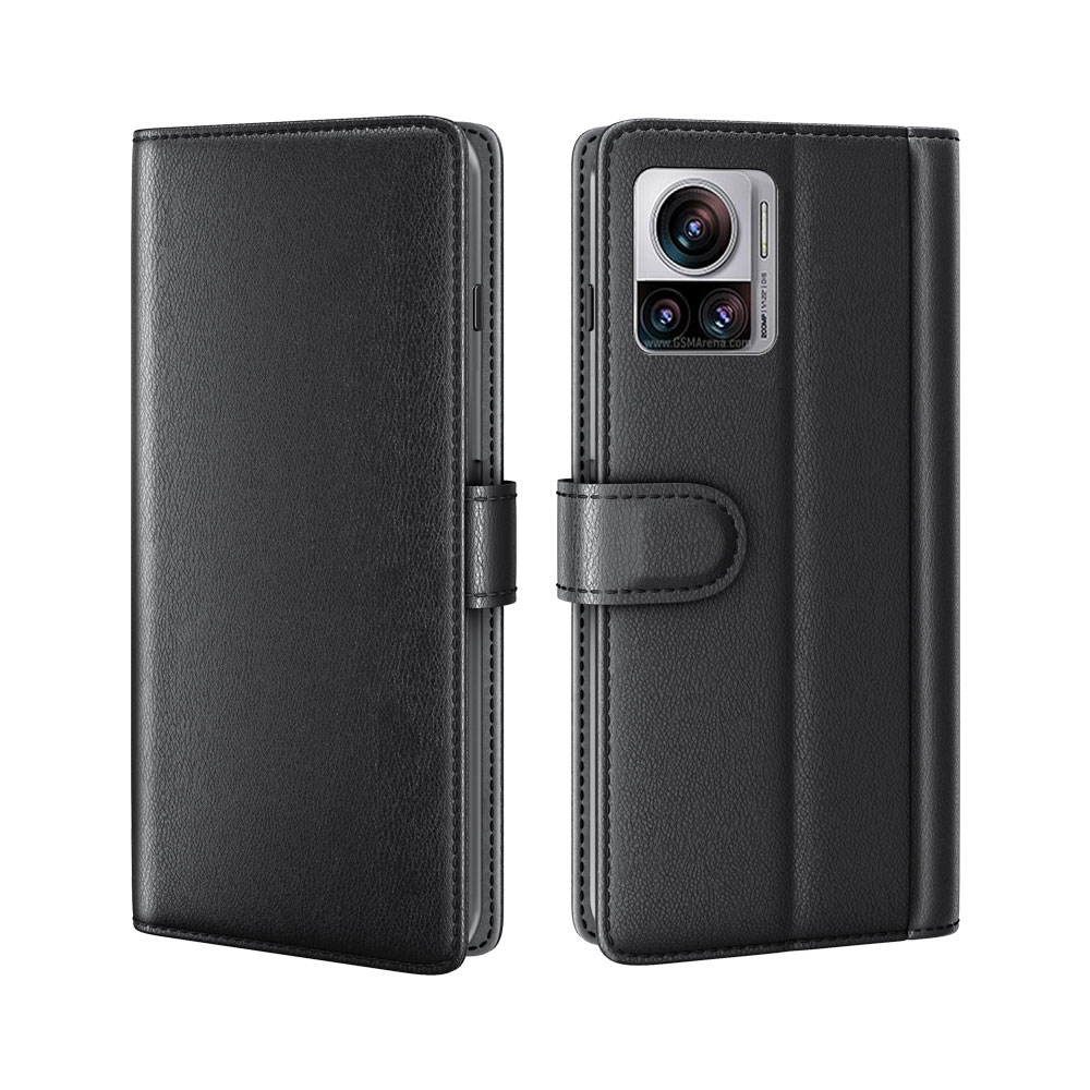 Funda de cuero genuino Motorola Edge 30 Ultra, Negro