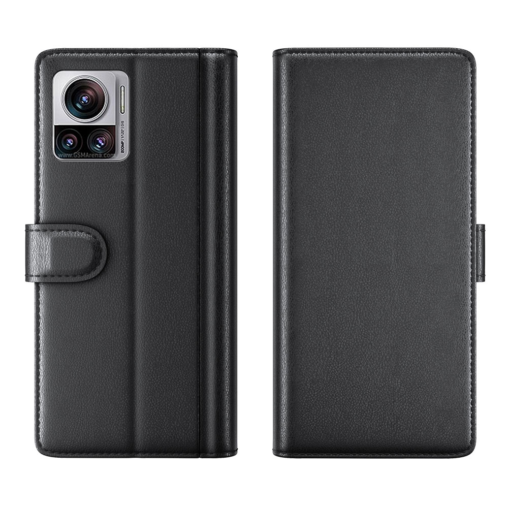 Funda de cuero genuino Motorola Edge 30 Ultra, Negro