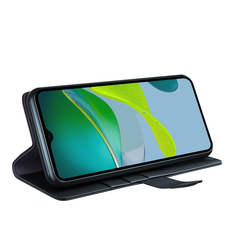 Funda de cuero genuino Motorola Moto E13, Negro