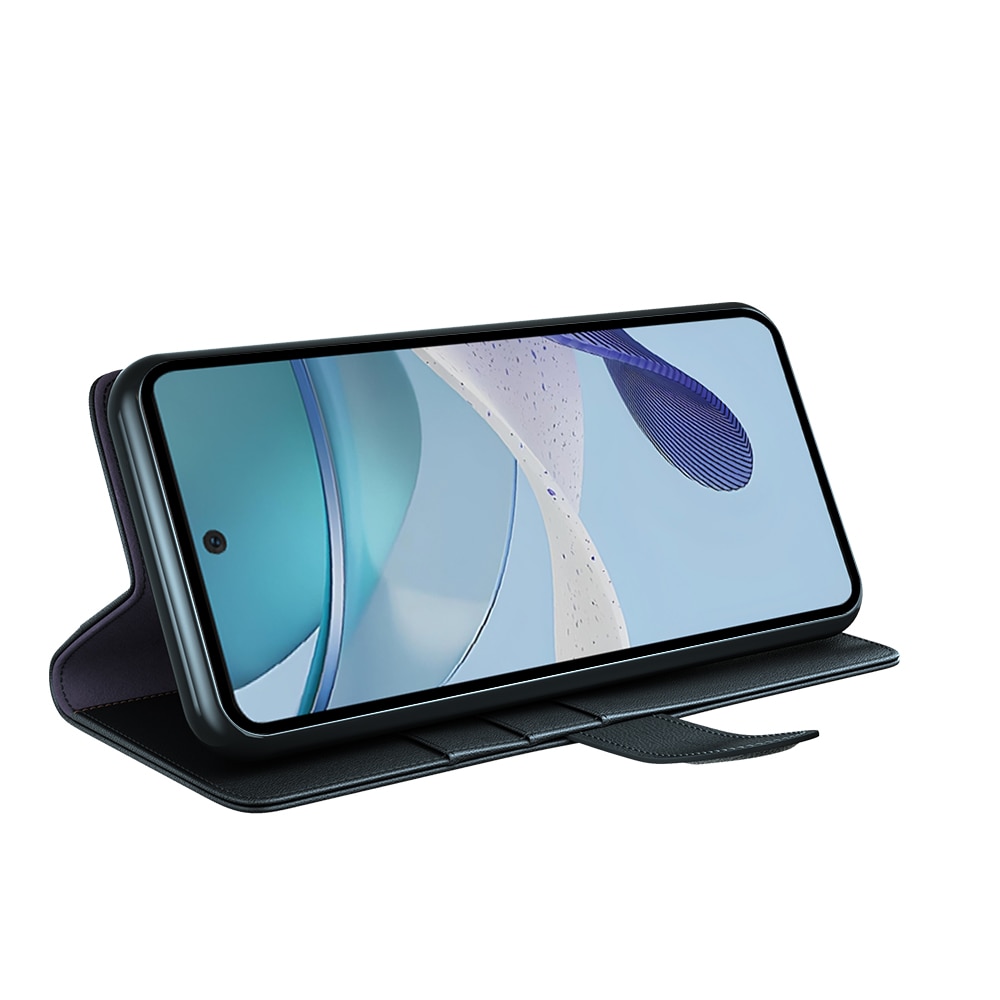 Funda de cuero genuino Motorola Moto G53, Negro