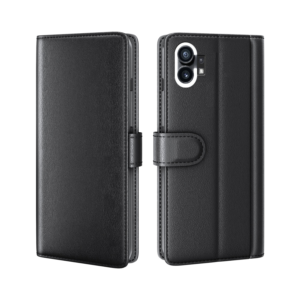 Funda de cuero genuino Nothing Phone 1, negro