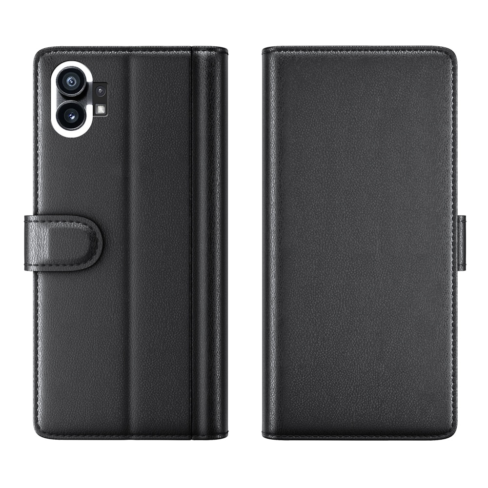 Funda de cuero genuino Nothing Phone 1, negro