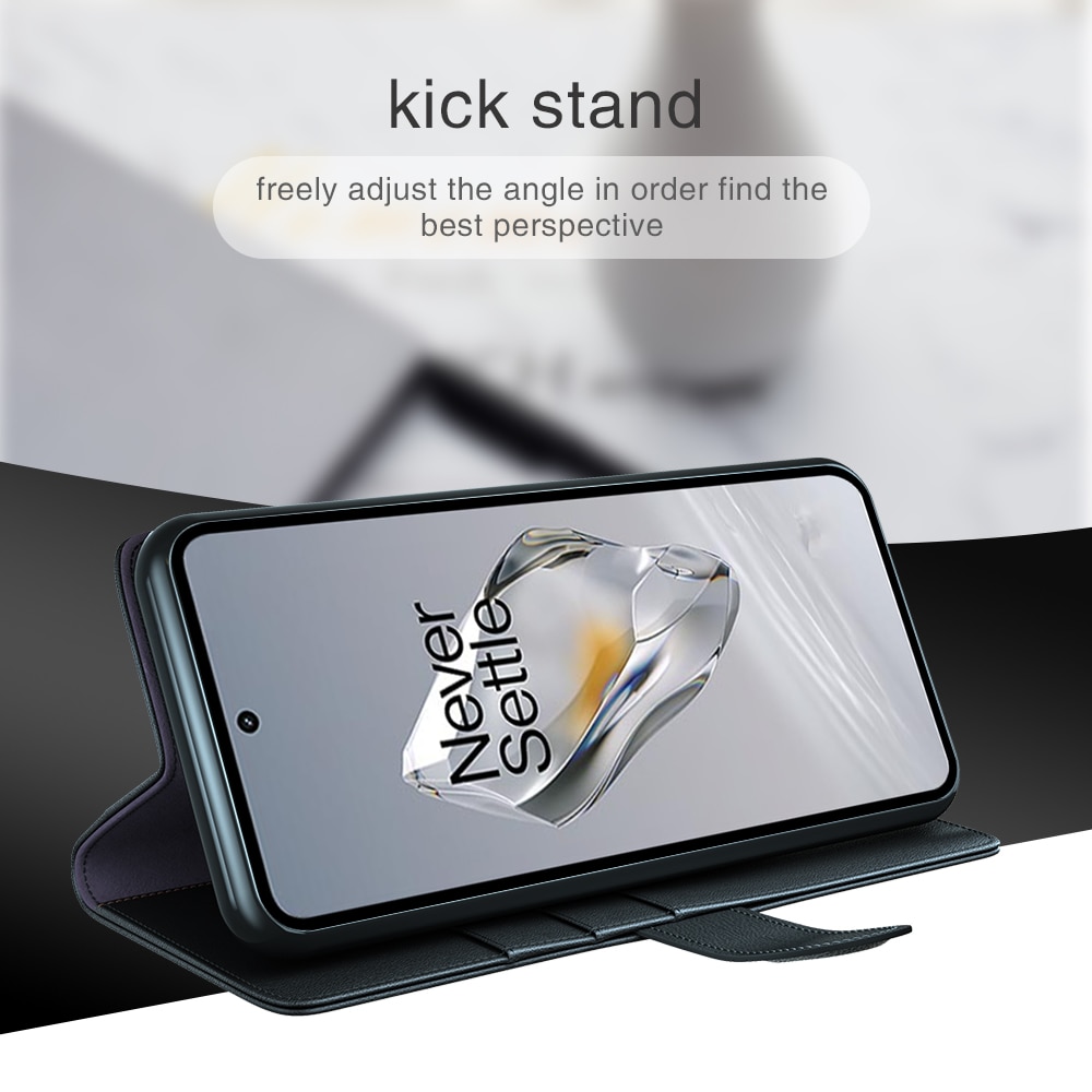 Funda de cuero genuino OnePlus 12, negro