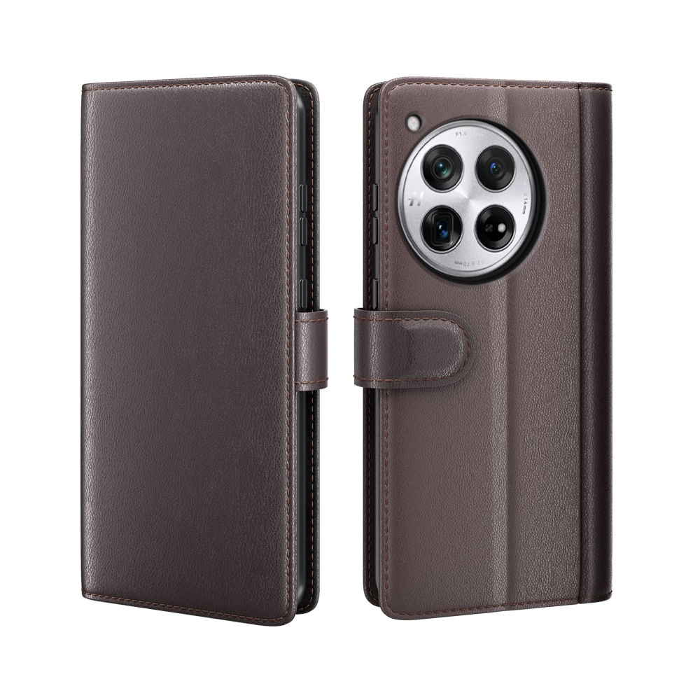 Funda de cuero genuino  OnePlus 12, Marrón