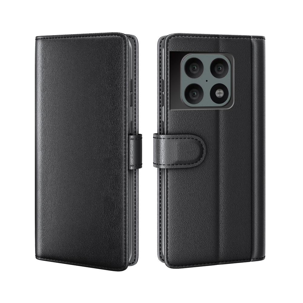 Funda de cuero genuino OnePlus 10 Pro, negro