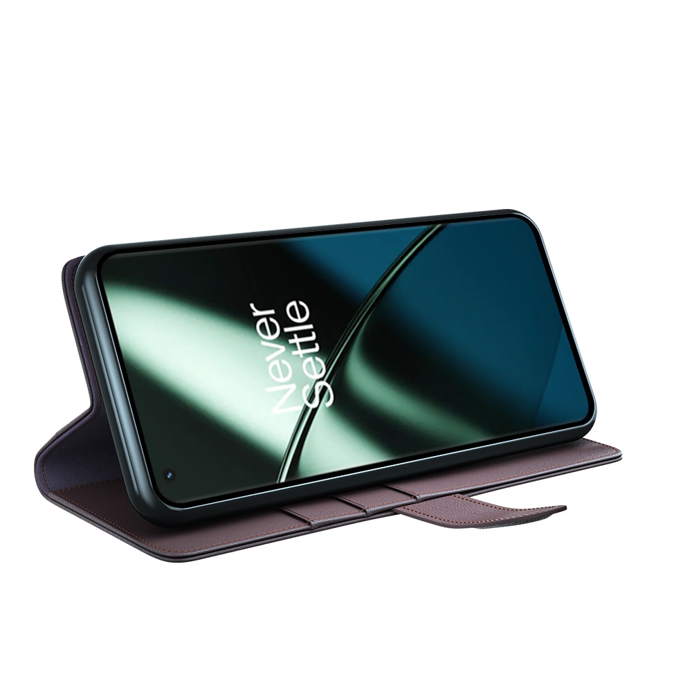 Funda de cuero genuino OnePlus 11, marrón