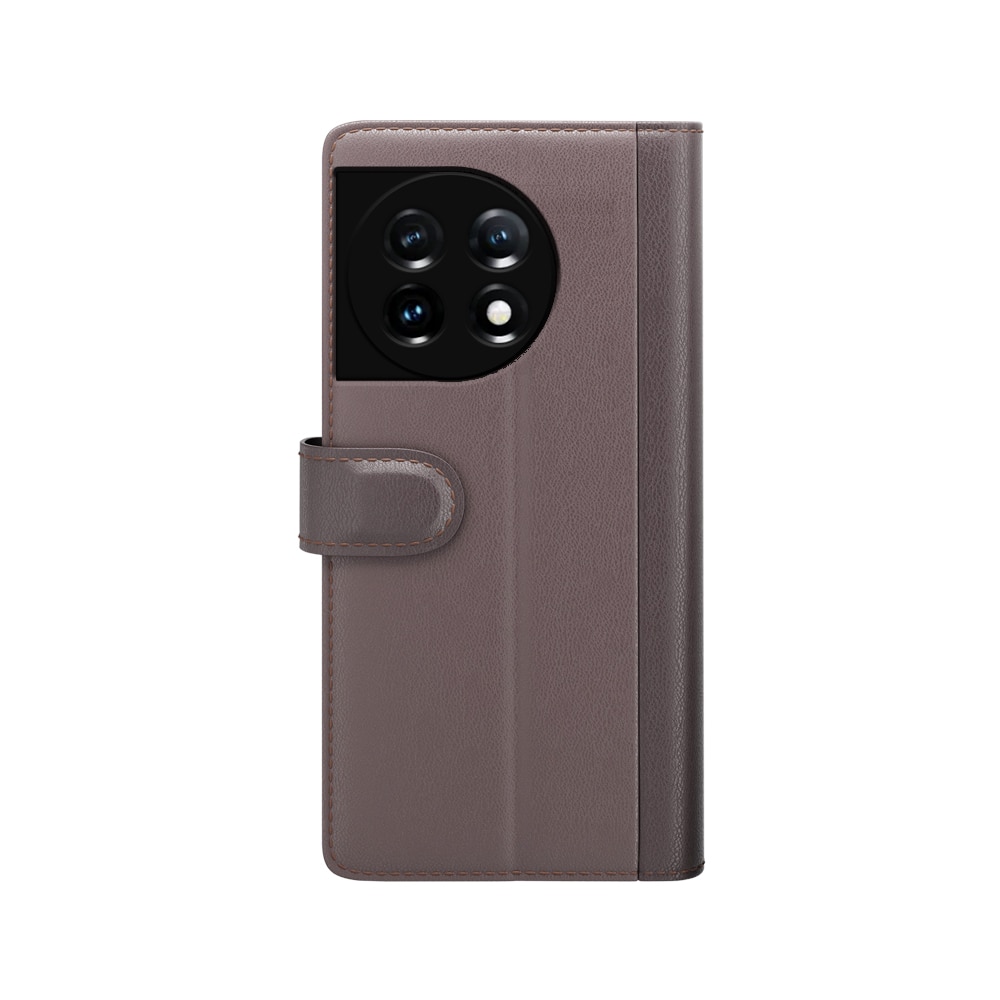 Funda de cuero genuino OnePlus 11, marrón